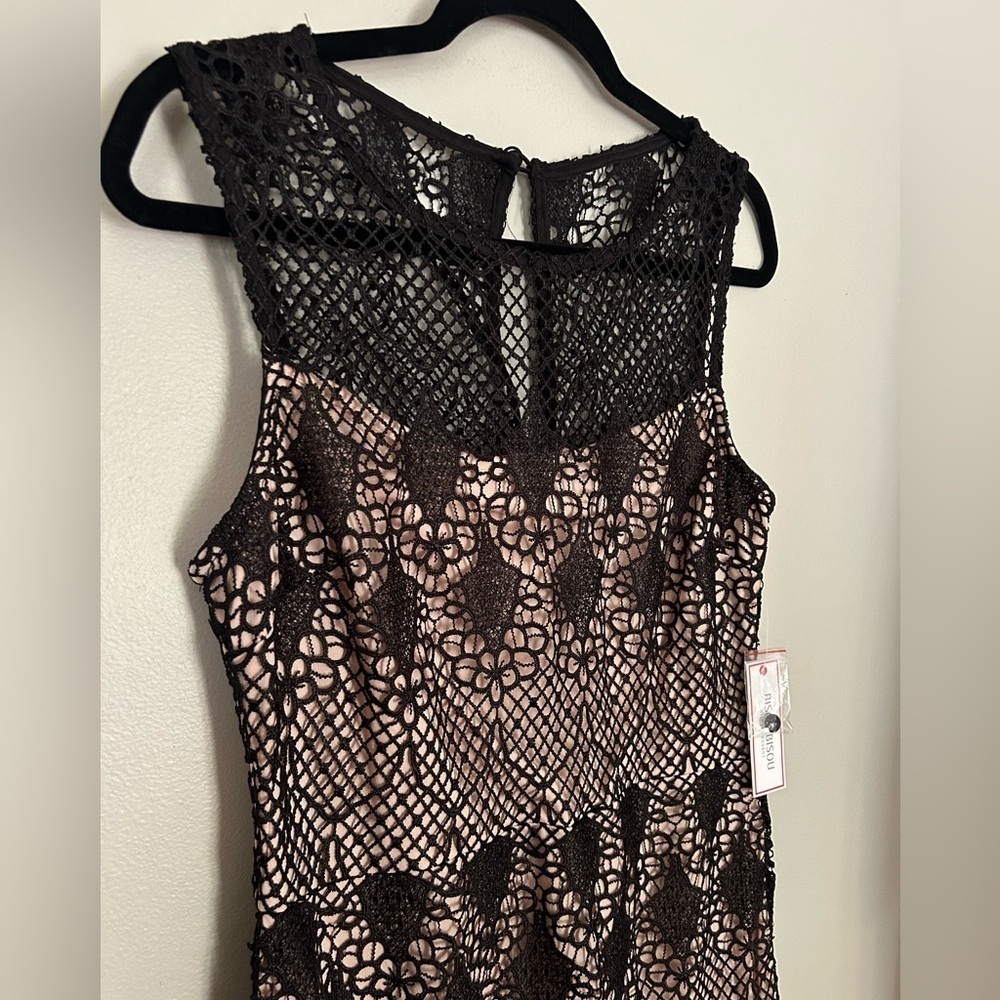 Bisou Bisou Black Lace Whimsygoth Dress Nude Lining Romantic Feminine 10 - Picture 5 of 10